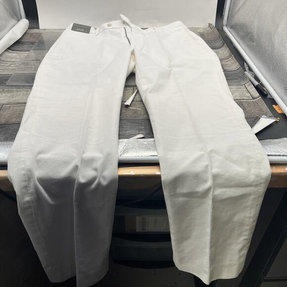 DANIEL CREMIEUX 36x32 Corduroy Pants Signature Collection White. {G}. - Picture 3 of 16
